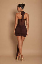 Thea Mini Dress - Brown