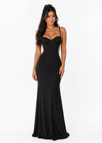 Donna 3D Stripe Cutout Back Maxi Dress