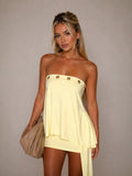 Butter Short Skirt Mini Dress Tube Top