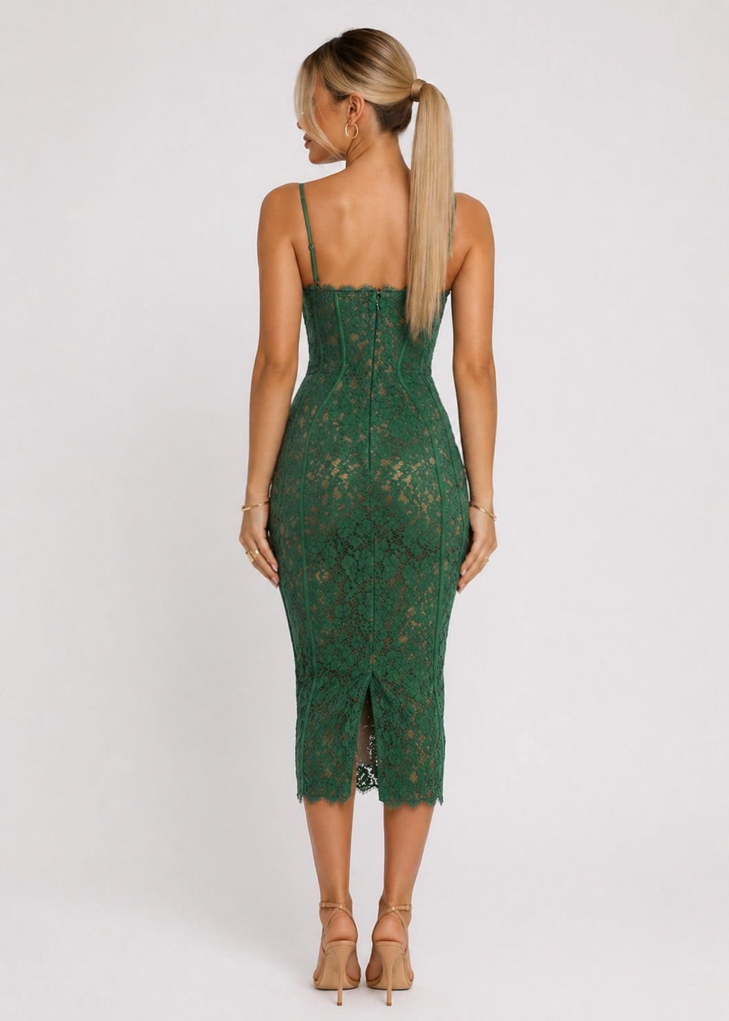 Miranda Lace Mid-Length Dress