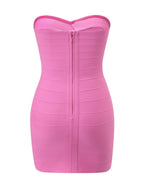 Bubble Pink Bandage Bodycon Mini Dress