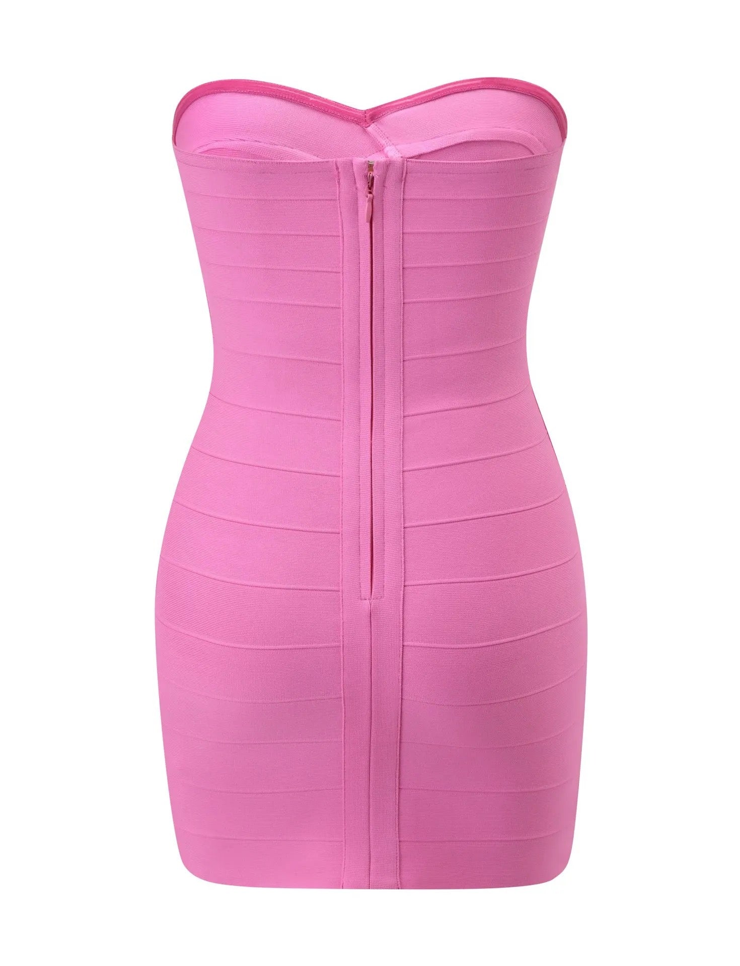 Bubble Pink Bandage Bodycon Mini Dress