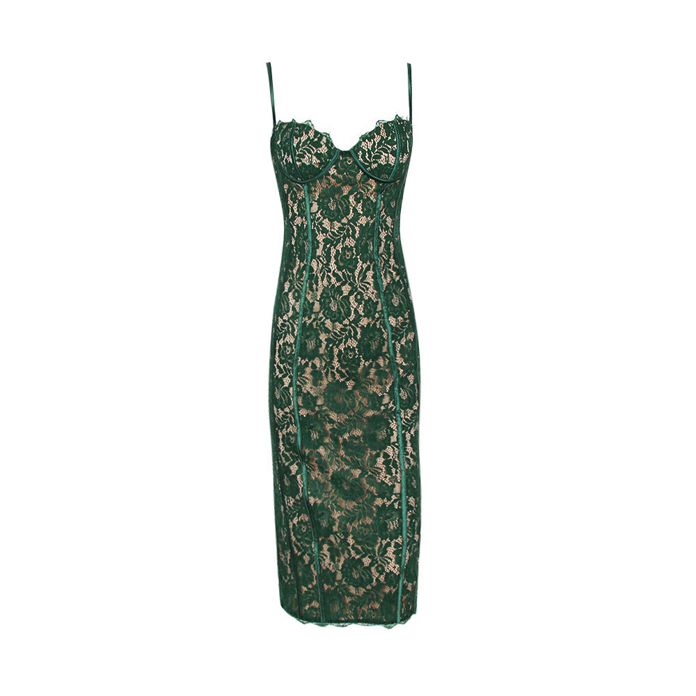Miranda Lace Mid-Length Dress